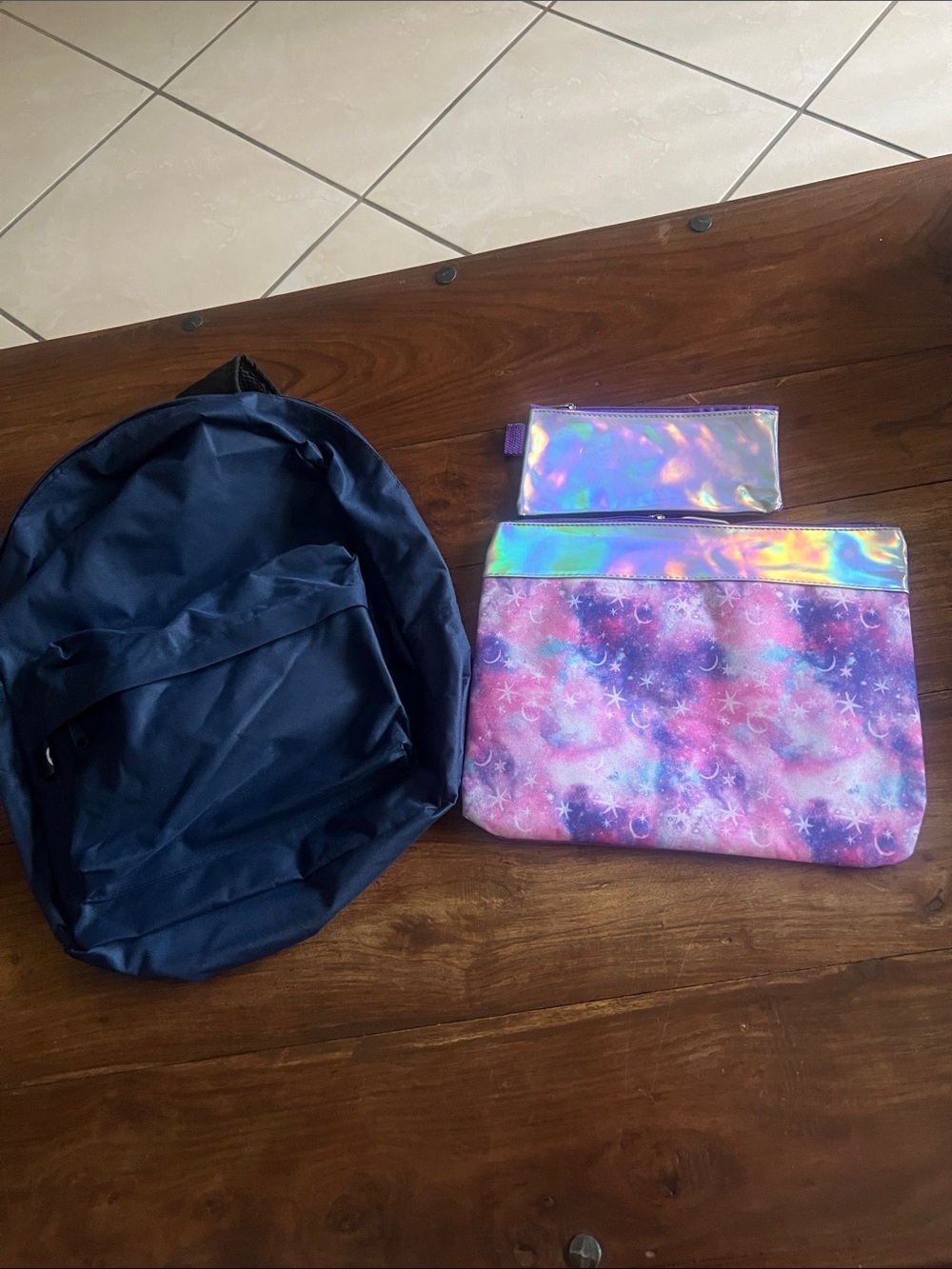 Metroback backpack with two pencil pouches